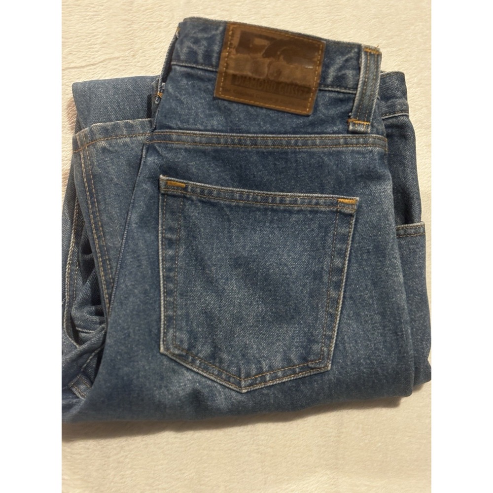 Vtg Diamond Gusset Jeans‎ Men's 29x33 Denim Blue Baggy Trucker Pants USA Made